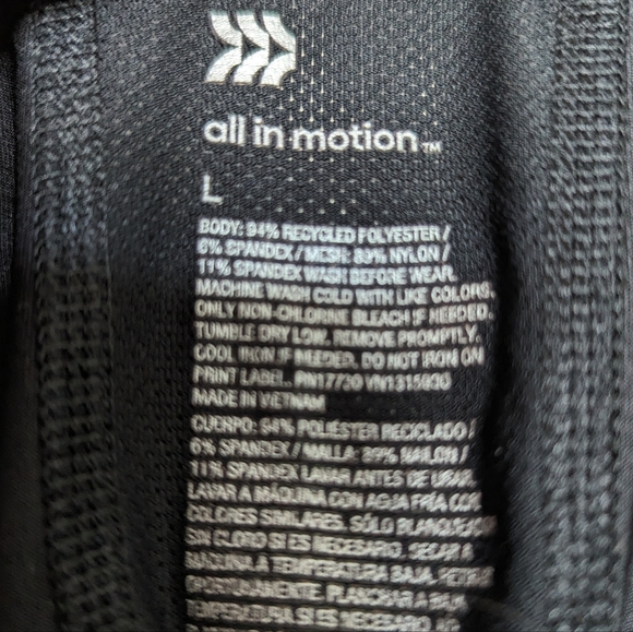 (Leaving Soon!) All in Motion Boys L Black active shirt - Picture 2 of 6